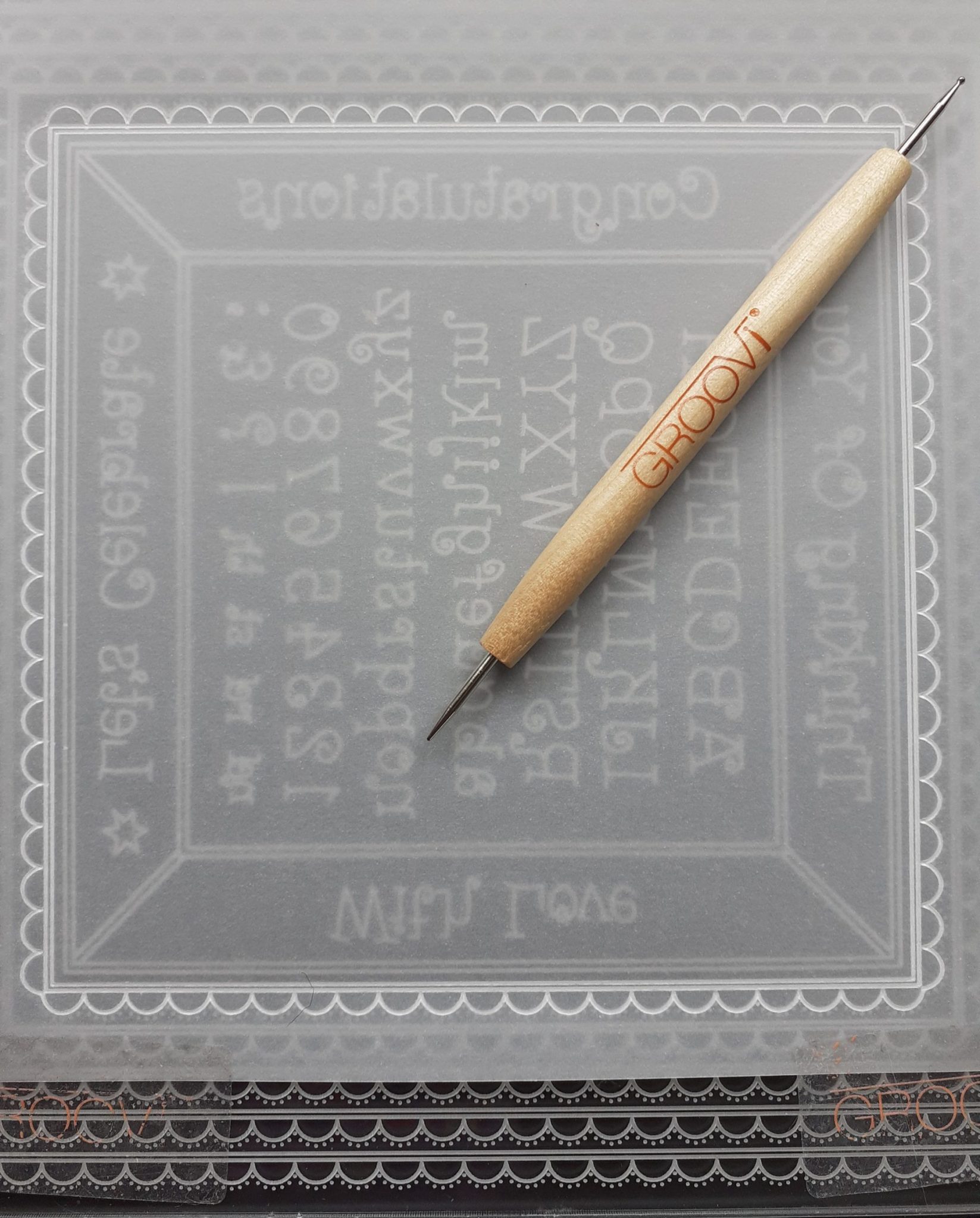 Single Line Embossing Pattern Clarity’s Blog Tutorial: How To Combine Embossed Patterns with Basic Grids