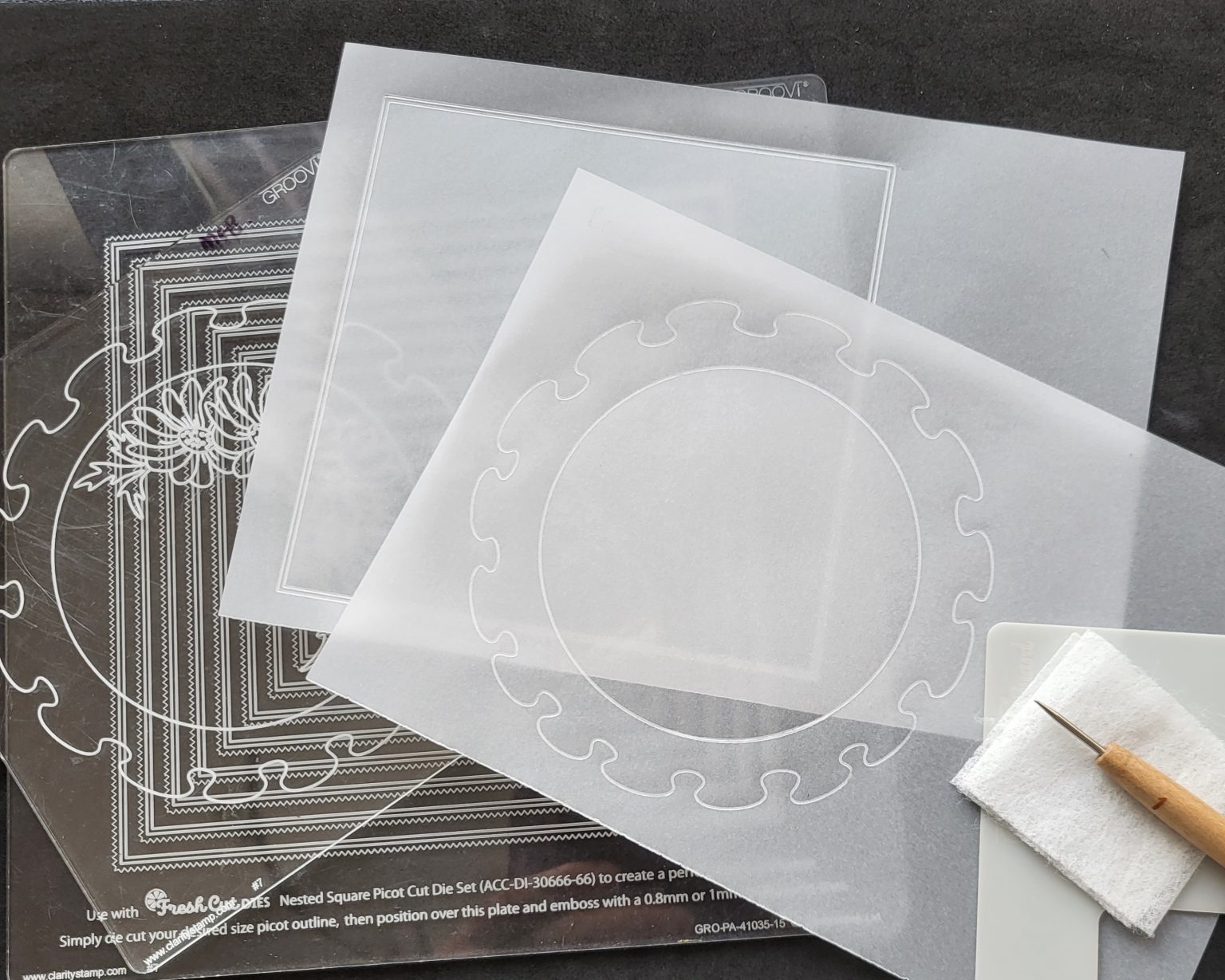 Clarity Matters Blog Tutorial How To Emboss a Frill & Apply Colour to