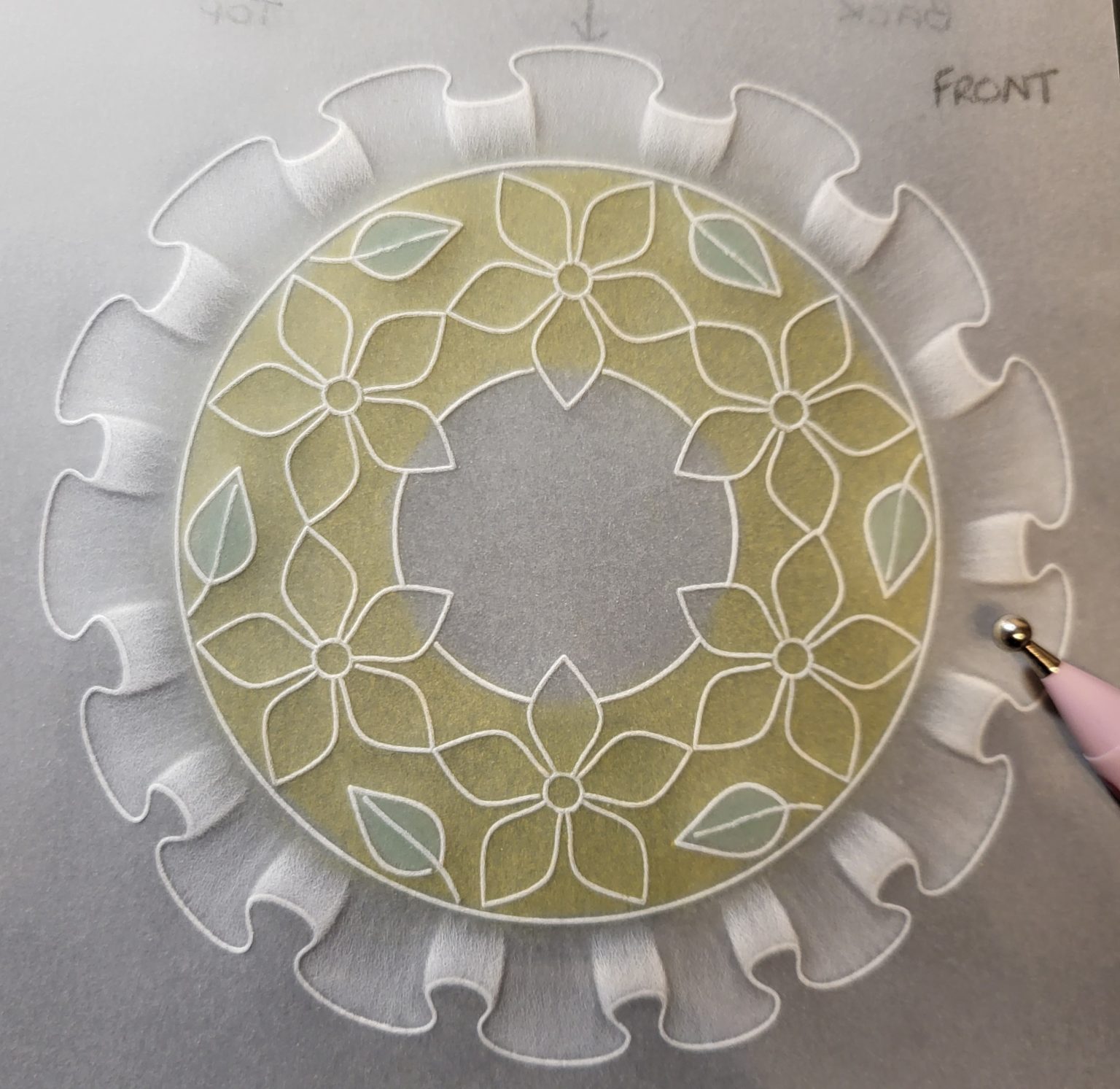 Clarity Matters Blog Tutorial How To Emboss a Frill & Apply Colour to