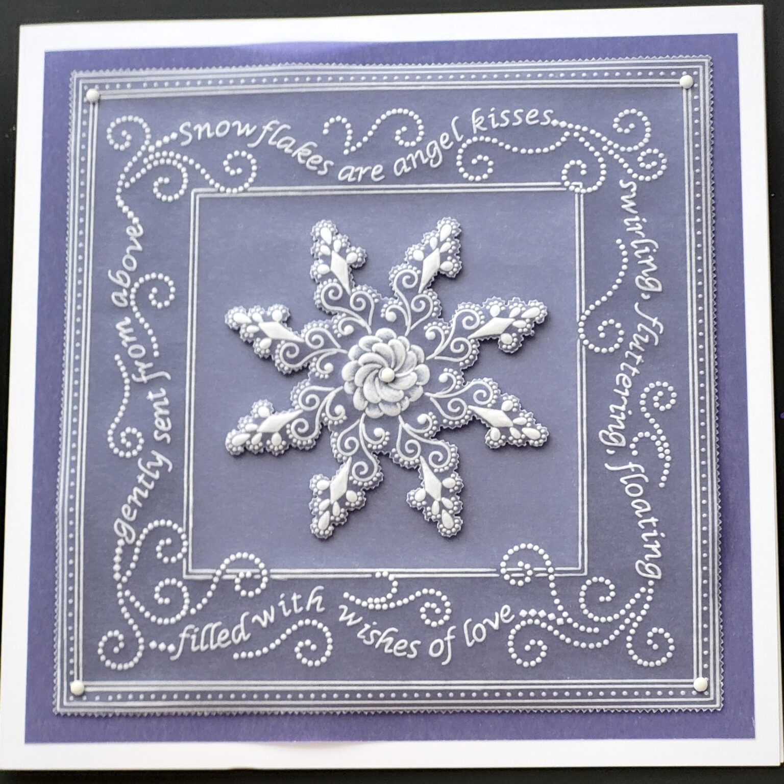 Clarity Matters Blog Tutorial: How to make another Snowflake Card!